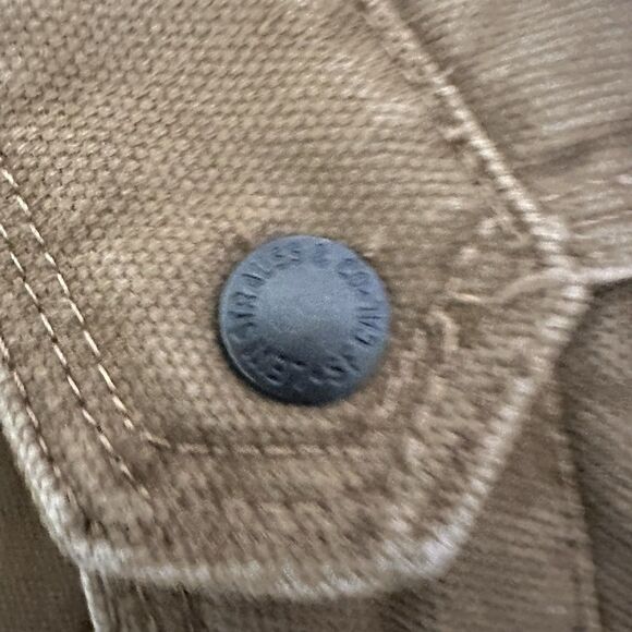 Levis Trucker Jacket Mens Small Brown Cotton Twill Full Zip Quilted Lined - Picture 3 of 16